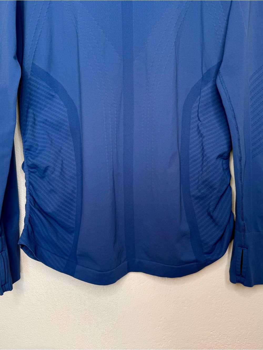 Athleta Speedlight Seamless Long Sleeve Top Blue Women's Size XL Med-Hi Impact - Picture 12 of 16